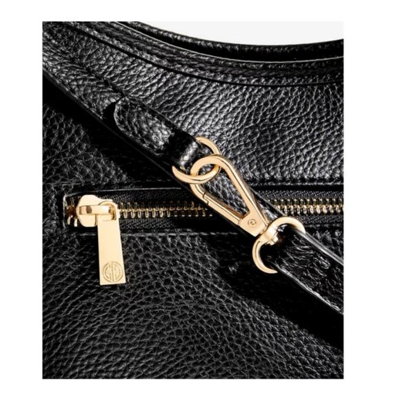 GIANI BERNINI Pebbled Soft medium women's shoulder crossbody bag - Black NEW! - Picture 16 of 16